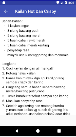 Resep Sayur Menu Harian Screenshot 2