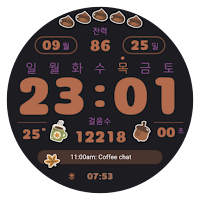 NW116한글: Digital watch face