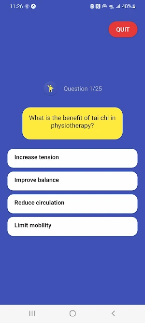 Physiotherapy Quiz Screenshot 2