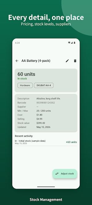 Stock Management: Inventory Screenshot 2