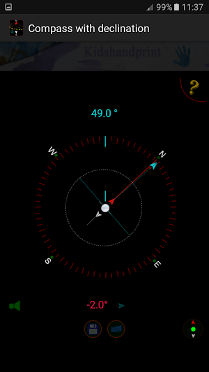 Compass with declination Screenshot 3