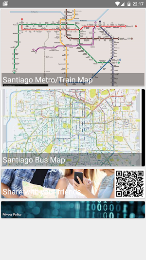 Santiago Metro Train Bus Map Screenshot 0
