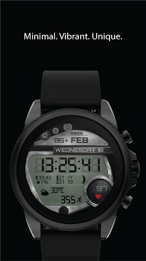 Digital Slant Sport Watch Face Screenshot 2
