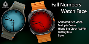 Fall Numbers Watch Face Screenshot 1