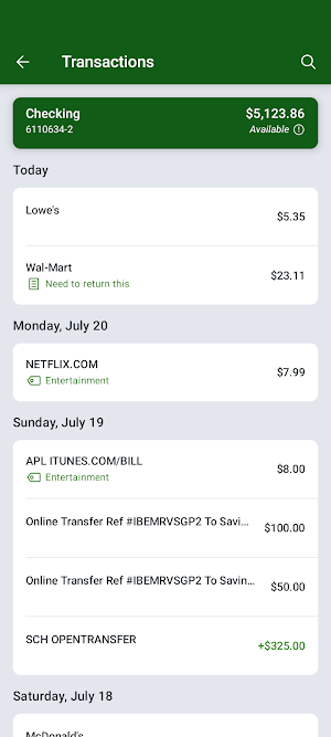 CNB Quitman Mobile Banking Screenshot 2