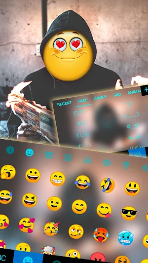 Fire News Maskman Keyboard Background Screenshot 2