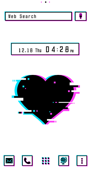Glitching Heart Theme +HOME Screenshot 0