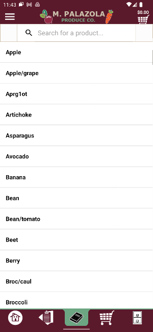 M Palazola Mobile Ordering Screenshot 2