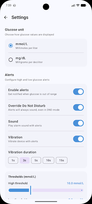 GlucoseSync Screenshot 1