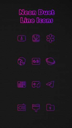 Neon Duet Line Icons Screenshot 2