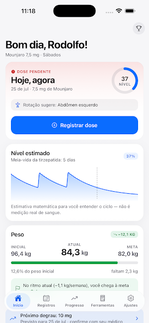 Dose: GLP-1 e Peptídeos Screenshot 0