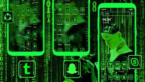 Green Tech Robot Theme Screenshot 1
