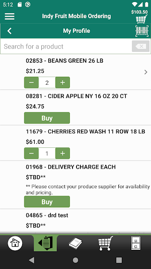 Indy Fruit Mobile Ordering Screenshot 1