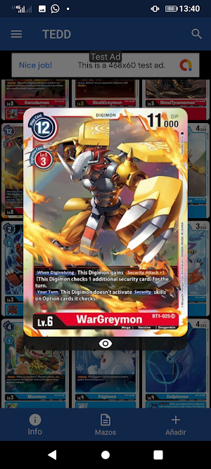 TEDD. Emulator Digimon Deck Screenshot 1