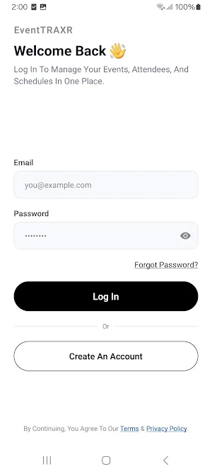 EventTRAXR Screenshot 0