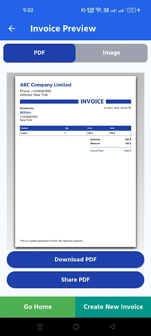 Invoice Maker - PDF & Image Screenshot 3