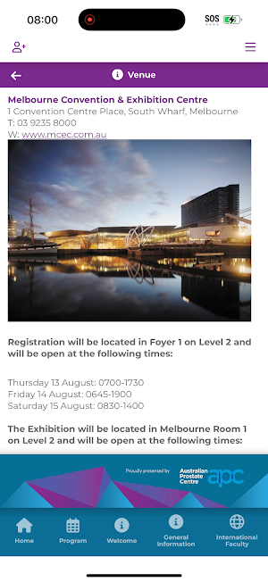 APCC 2026 Attendee App Screenshot 1