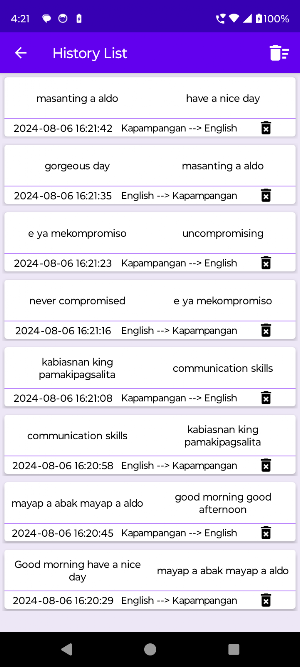 English Kapampangan Translator Screenshot 2