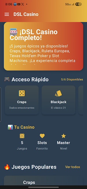 DSL Casino Screenshot 1