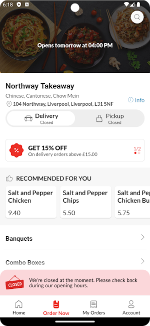 Northway Takeaway Screenshot 1