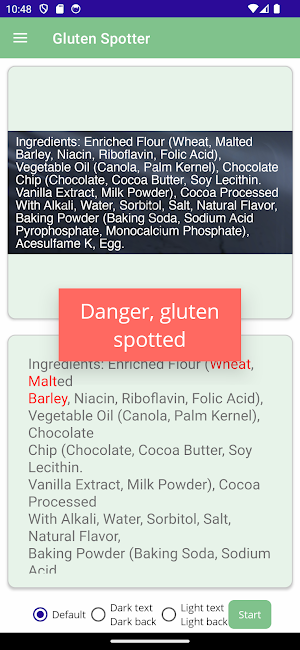 Gluten Spotter Screenshot 1