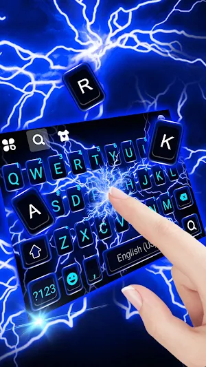 Blue Lightning Keyboard Theme Screenshot 1