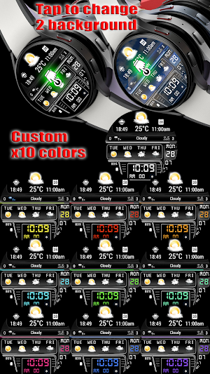 N-SPORT755 Sporty Watch Face Screenshot 3