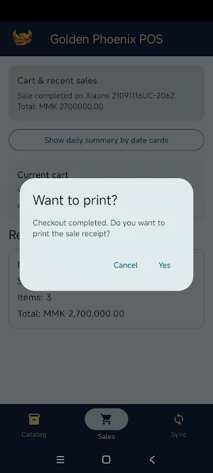 GoldenPhoenixPOS Screenshot 3