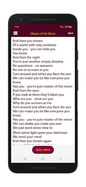 Dio Lyrics & Wallpapers Screenshot 3