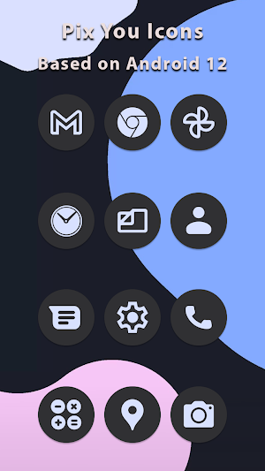 Pix You Cornflower Dark Icons Screenshot 0
