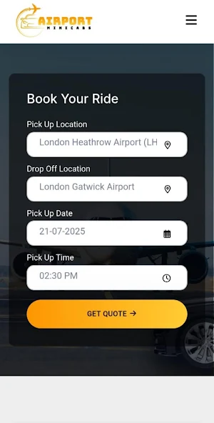 AirportMini Cab Screenshot 3