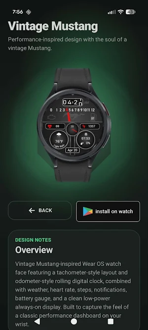 Vintage Mustang Watch Screenshot 1