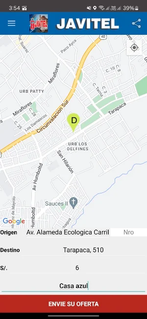 Taxi Javitel Pasajero Screenshot 0