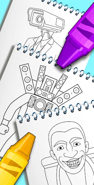 Titan tv man Coloring Book Screenshot 1
