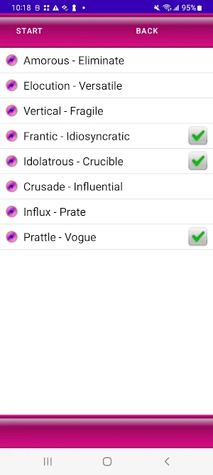 Test Exam SAT Vocabulary Screenshot 2