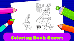 Puss in Boots : Coloring Screenshot 1