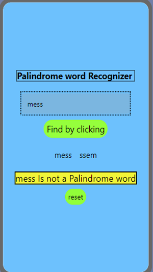 Palindrome Recognizer-Kushagra Screenshot 2