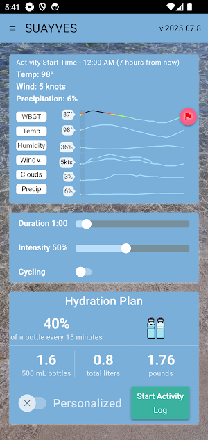 Suayves - Hydration & Weather Screenshot 0