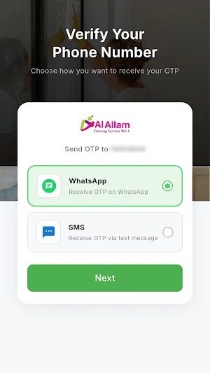 Alallam Cleaning App Screenshot 1