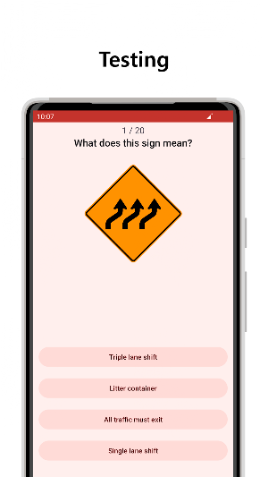 Road signs USA & Practice Test Screenshot 1