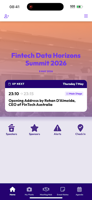 FinTech Australia Events Screenshot 2