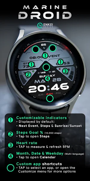 Marine Droid - watch face Screenshot 3