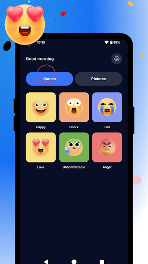 Emotion Quote Box Screenshot 1
