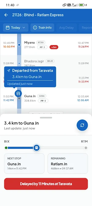 Live Train Status: RailRadar Screenshot 2
