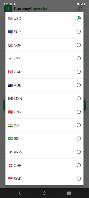 Offline Currency Converter Screenshot 1