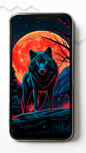 Black Wolf HD Wallpapers Screenshot 2