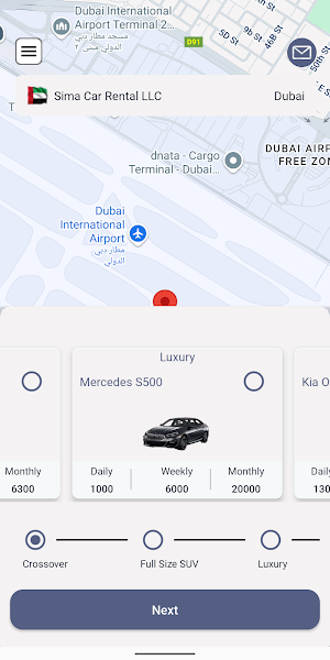 SIMA Car Rental Screenshot 1