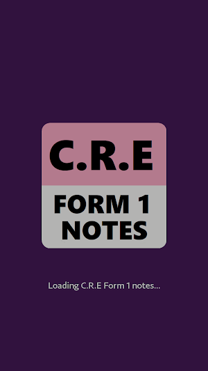 C.R.E FORM 1 NOTES Screenshot 0