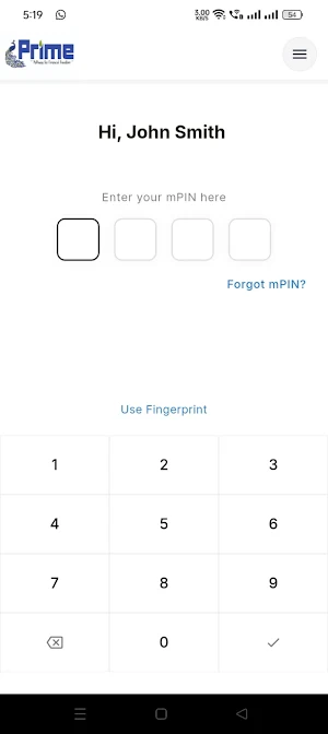 Prime Finserve Screenshot 1