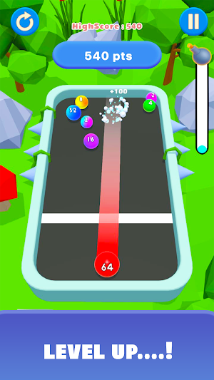 2048 Marble Mania Merge Balls Screenshot 1